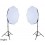 Continu studio verlichting set - 2x lamp met softbox ø65cm, 8x 36W fluorescentielamp, 2x statief 190cm - illuStar