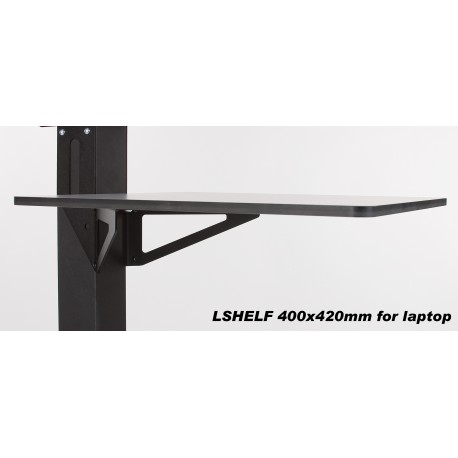 LSHELF - Optionele toehoren voor B100 staander - Plateau (400x420mm) voor plaatsing van een laptop