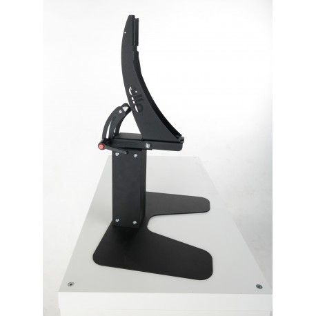 B20 - Tafelstaander met stabiele metalen voetplaat en met kantelbare montagebeugel voor SKT03 pasfotosysteem