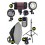LED studio verlichting set - 2x LEDB-1000 100W Led studiolamp, Digitaal, 2x statief 195cm, 2x Softbox octogonaal ø80cm, 1xWR-L99