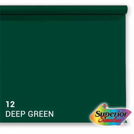 Rol achtergrondpapier - 12 Deep Green 1,35 x 11m