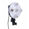 CL5FLSB - Continu verlichting Studiolamp (950W) met 5x 38W fluorescentielampen E27 - Softbox 50x70 cm - illuStar