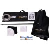 SB2290HCA144 - Softbox 2in1 - 22x90cm met Diffusor & Honingraatrooster - 360° draaibaar - Opvouwbaar - inclusief tas - illuStar