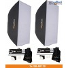 Studioflitsset - 2x FI-500D 500 Ws Digitaal display, 2x statief 250cm, 2x Softbox 80x120cm - illuStar